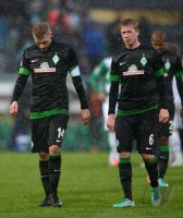 Fussball 1. Bundesliga : Aaron Hunt und Kevin De Bruyne (v. li., SV Werder Bremen)