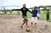 Fussball im Armenviertel Umlazi bei Durban