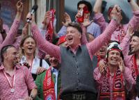 Fussball 1. Bundesliga :  JUBEL  Trainer Louis van Gaal     (FC Bayern Muenchen)