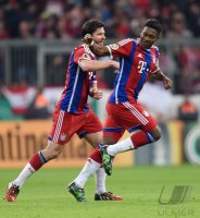 Fussball DFB Pokal Achtelfinale 14/15: JUBEL David Alaba (FC Bayern Muenchen)