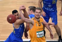 Basketball 1. Bundesliga 14/15 Hauptrunde:  Walter Tigers Tuebingen - Loewen Braunschweig