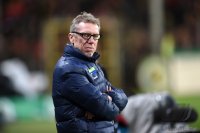 Fussball DFB Pokal Achtelfinale 14/15: Trainer Peter Stoeger (1. FC Koeln)