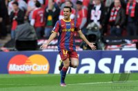 Fussball Champions League Finale 2011: JUBEL nach dem TOR zum 1:0 Pedro Rodriguez  (Barca)