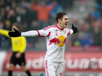 FUSSBALL International Testspiel 2013/2014: JUBEL Jonatan Soriano (Red Bull Salzburg)