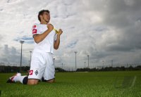 Fussball 1. Bundesliga, Saison 2011/2012: Matthias Zimmermann posiert im exklusiven Fotoshooting