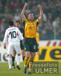 Fussball Uefa-Cup: VfB Stuttgart - Celtic Glasgow, Jubel Lambert