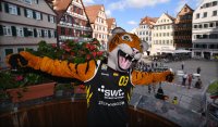 Basketball 1. Bundesliga 19/20  Teamvorstellung Walter Tigers Tuebingen auf dem Rathausbalkon