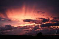 Schmuckbild, Wetterbild: Der Himmel brennt ueber Rottenburg - Frommenhausen