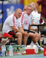 Fussball 1. Bundesliga Saison   2011/2012 :  Co Trainer Hermann Gerland , Trainer Jupp Heynckes  (v. li., FC Bayern Muenchen)