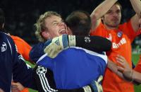 Fussball CHL  Achtelfinale:  JUBEL NEUER (Schalke)