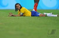 FUSSBALL  Olympia 2008   Viertelfinale  Maenner   Brasilien - Kamerun