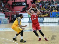 Basketball 1. Bundesliga 14/15 Hauptrunde: Walter Tigers Tuebingen - FC Bayern Muenchen