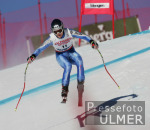 Ski Alpin;  Abfahrt Herren  Wengen Start Max Rauffer (GER) im Hintergrund Eiger, Moench, Jungfrau