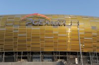 Fussball International EM 2012 : Uebersicht der PGE Arena , EM Stadion von Danzig