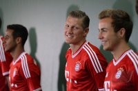 Fussball 1. Bundesliga 2013/2014:  Fototermin beim  FC Bayern Muenchen