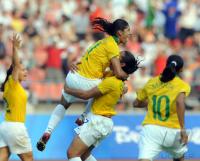 FUSSBALL  Olympia 2008   Vorrunde  Frauen   Nigeria - Brasilien