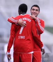 Fussball 3. Bundesliga:  JUBEL nach dem Tor zum 2:1 , Sene Saer  (FC Bayern II)