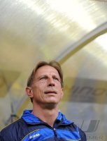 Fussball 1. Bundesliga : Trainer Christoph Daum (Eintracht Frankfurt)