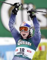 Ski Alpin; Damen Slalom Lienz; Jubel Schild