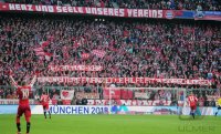 Fussball 1. Bundesliga  Saison 2010/2011: Anti 1860 Muenchen Plakat der FC Bayern Fans