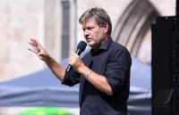 Politik, Wahlkampf Buendnis 90/Die Gruenen: Gruenen Bundesvorsitzender Robert Habeck