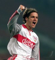 Fussball UEFA Cup 2000/2001: JUBEL Thomas Schneider (VfB Stuttgart)