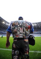 2. Fussball Bundesliga: Fan 1860 Muenchen in einer Kutte in der ALLIANZ ARENA