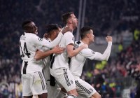 Fussball CHL 18/19 Achtelfinale: JUBEL Cristiano Ronaldo (Juventus Turin)