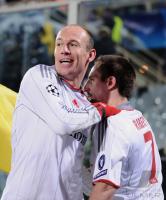 FUSSBALL  International CHL 09/10 : JUBEL ROBBEN (FC Bayern  Muenchen)