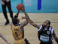 Basketball  1. Bundesliga  09/10  Walter Tigers Tuebingen -New York Phantoms Braunschweig