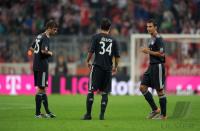FUSSBALL Testspiel : Thomas Mueller, Nicolas Juellich, Miroslav Klose (v.li., FC Bayern Muenchen)