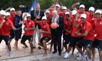 Beachsoccer Nationalteam von Tahiti besucht die FIFA