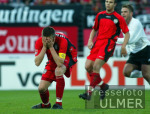 FUSSBALL    SSV Reutlingen - Wacker Burghausen Enttuscht Becker