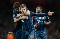 Fussball International CHL Saison 13/14: Arsenal London - FC Bayern Muenchen