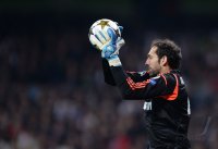 FUSSBALL INTERNATIONAL CHL HALBFINALE 12/13: Torwart Diego Lopez (Real Madrid)