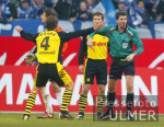 Fussball 1. Bundesliga: Schalke - Dortmund, Gel-Rot f. Lehmann