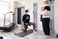 Basketball 2. Bundesliga 2021/2022: Isaiah Crawley (Tigers Tuebingen) bei der Reha