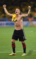 FUSSBALL WM 2014, HALBFINALE: JUBEL; Bastian Schweinsteiger (Deutschland)