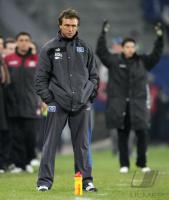 Fussball Uefa-Pokal: Hamburg - Bukarest, DOLL enttaeuscht