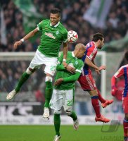 Fussball, 1. Bundesliga  Saison 2014/2015: SV Werder Bremen - FC Bayern Muenchen