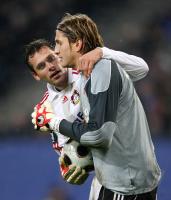 Fussball UEEA CUP: Leverkusen, ADLER und FRIEDRICH