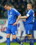 Fussball 1. Bundesliga: Schalke - Bielefeld,  enttaeuschte Schalker