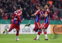 Fussball DFB Pokal Achtelfinale 14/15: JUBEL David Alaba (FC Bayern Muenchen)