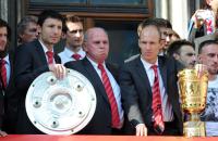 Fussball: FC Bayern feiert zum Saisonabschluss auf dem Marienplatz