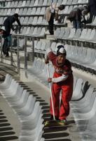 FUSSBALL WM 2010  Vorbereitung auf das erste Spiel in Kapstadt