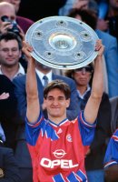 Fussball 1. Bundesliga 1993/1994: JUBEL FC Bayern Muenchen Ciriaco SFORZA
