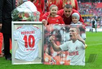 Fussball 1. Bundesliga, Saison 2011/2012:  Verabschiedung Lukas Podolski (1. FC Koeln)