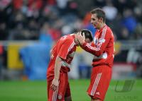 Fussball 1.Bundesliga 08/09  RIBERY und KLOSE (Bayern Muenchen)