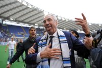 FUSSBALL SERIE A:  JUBEL Trainer Edoardo Reja (Lazio Rom)