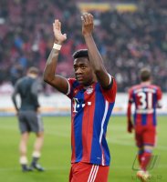 Fussball 1. Bundesliga Saison 14/15: JUBEL David Alaba (FC Bayern Muenchen)